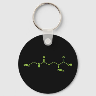 Tea Theanine Molecular Chemical Formula Keychain
