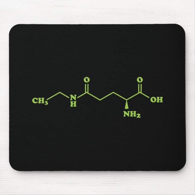 Tea Theanine Molecular Chemical Formula Mouse Pad (Front)
