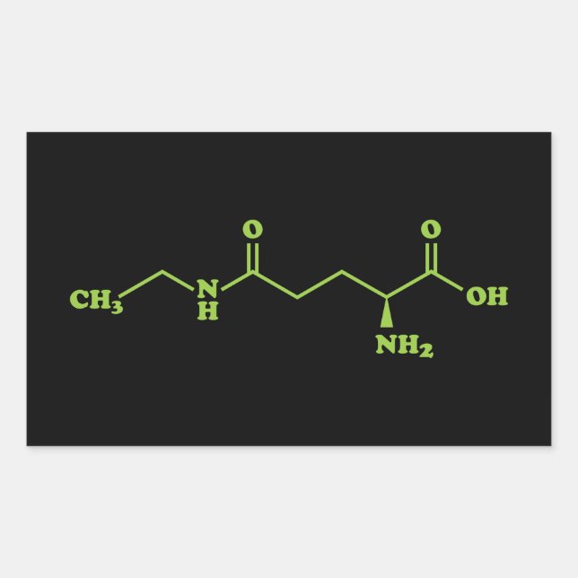 Tea Theanine Molecular Chemical Formula Sticker (Front)