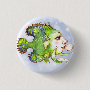 Tea Time 1 Inch Round Button