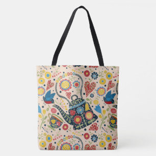 Tea Time All Over Print Tote - See Back