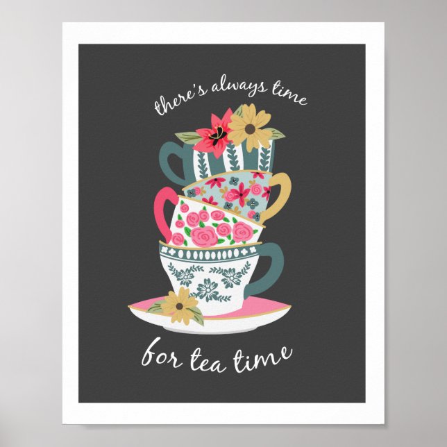 Tea Time Art Impression par Origami Prints (Devant)