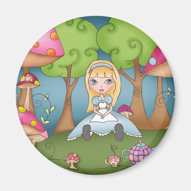 Tea time avec Alice - Magnet (Devant)