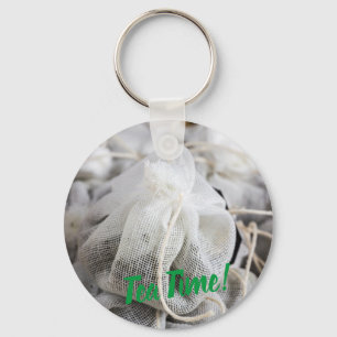 Tea Time Bag for Tea Lovers Keychain