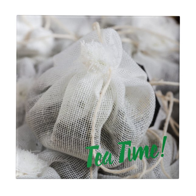 Tea Time Bag for Tea Lovers Tile (Front)