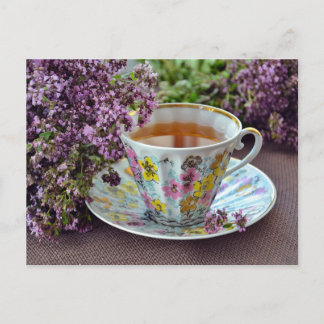 Tea time Carte postale de la salle de thé pour le