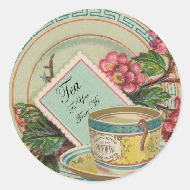 Tea Time Classic Round Sticker (Front)