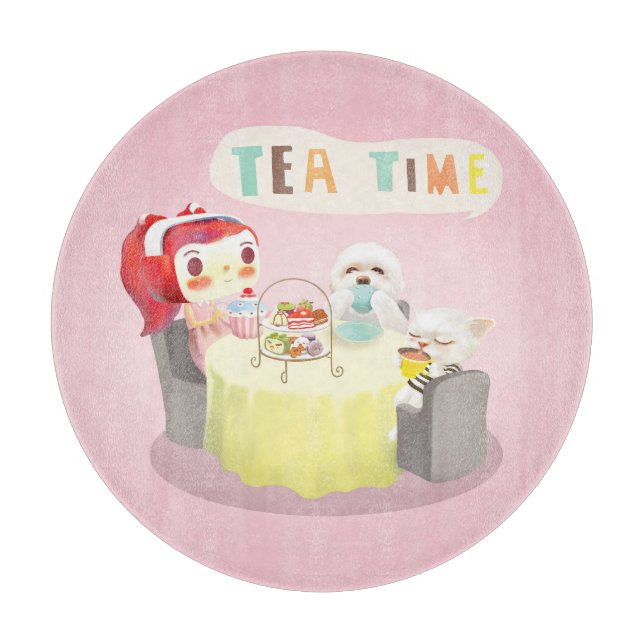 Tea Time Cutting Board (Front)