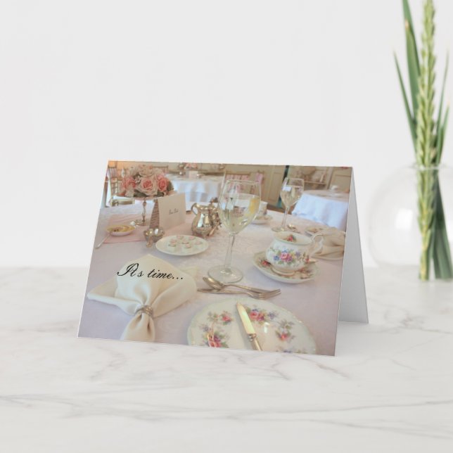 Tea Time Invitation Card (Front)