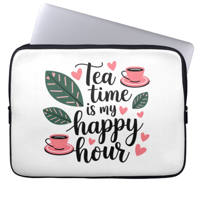 Tea Time Is My Happy Hour – Electronics Bag (Front)