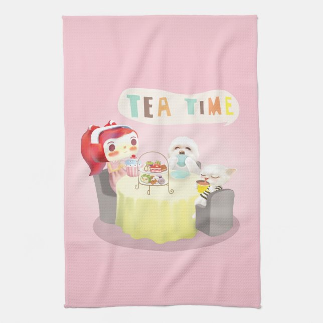 Tea Time Kitchen Towel (Vertical)