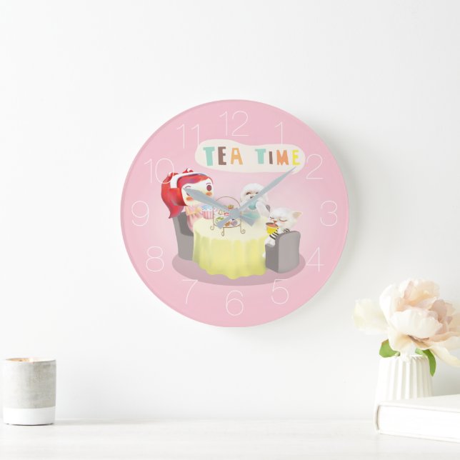 Tea Time Large Clock (Home)