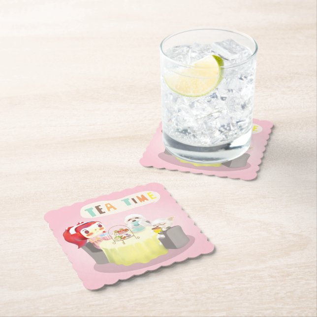 Tea Time Paper Coaster (Insitu)