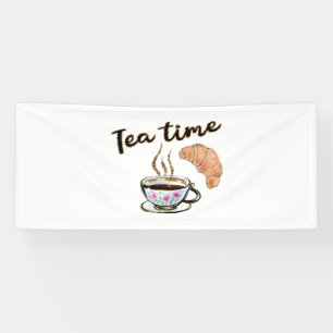 Tea time signs, tea party accessories, tea party b banner