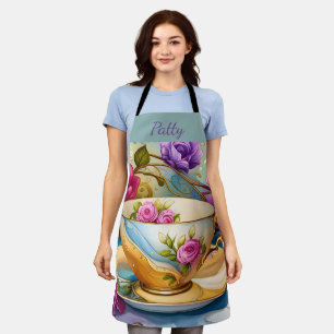 Tea Time - Tea Cup Art  Apron