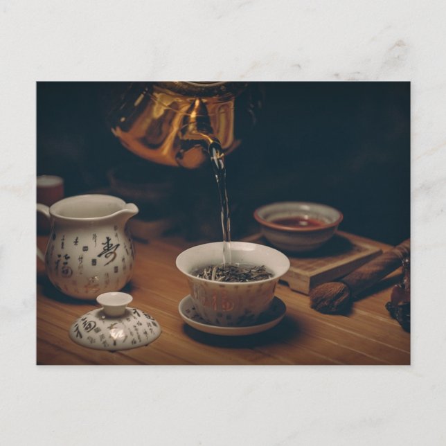 Tea time Tea cup carte postale pour le post-croise (Devant)