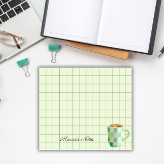 Tea Time Tea Cup – Personalized Grid Sticky Notes