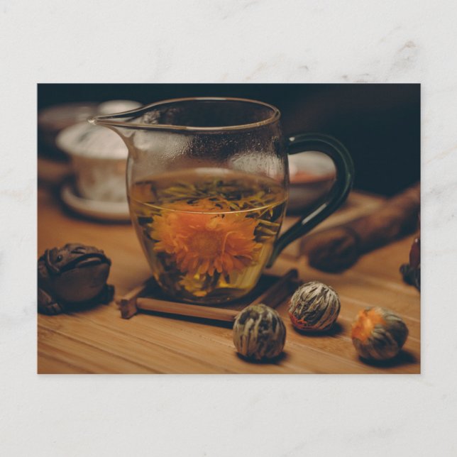 Tea time Tea cup postcard for postcrossing (Front)