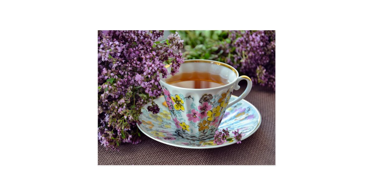 Tea time Tea room postcard for postcrossing | Zazzle.ca