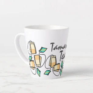 Tea Time Teabags Customize your Name Latte Mug