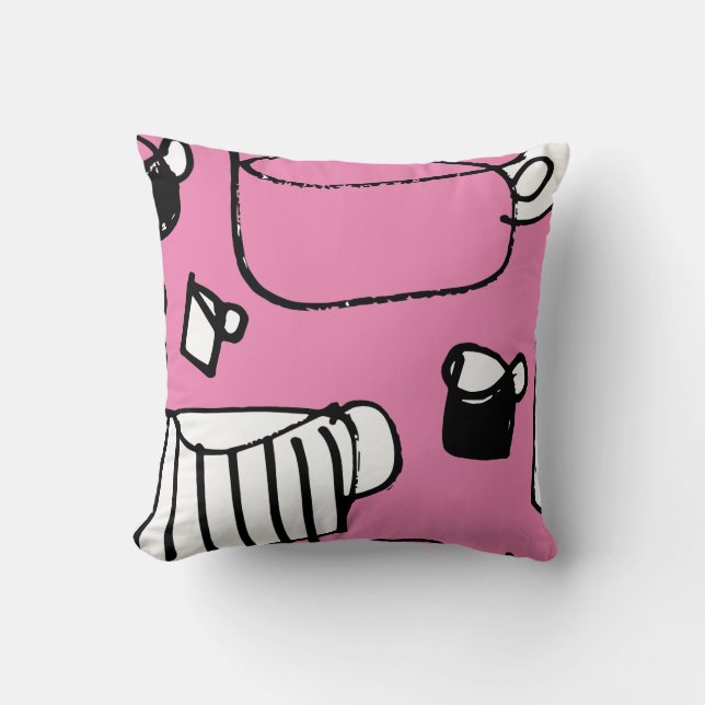 Tea Time Throw Pillow (Front)