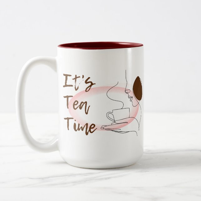 Tea Time Two-Tone Coffee Mug (Left)