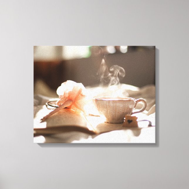 Tea Time with a good book Canvas Print (Front)