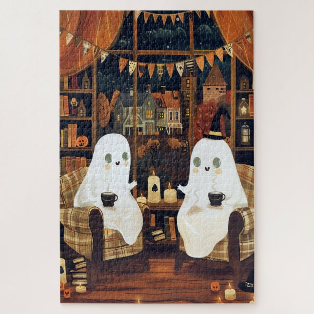 Tea Time with Ghosts Jigsaw Puzzle (Vertical)