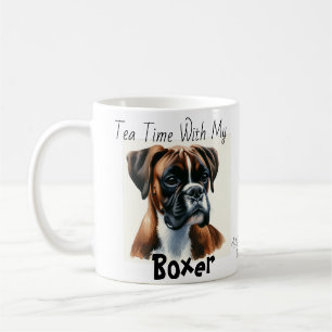 Tea Time With My Boxer Personalize Coffee Mug