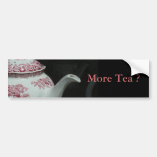 Tea Time with vintage English Teapot Bumper S Bumper Sticker