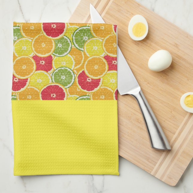 Tea Towel - Citrus Fruit Slices (Quarter Fold)