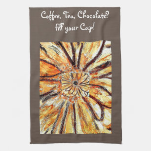Tea Towel Gerberas Café,