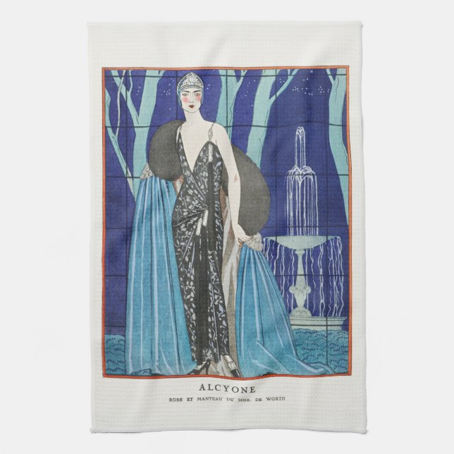 TEA TOWEL : VINTAGE GEORGE BARBIER POSTER (Vertical)