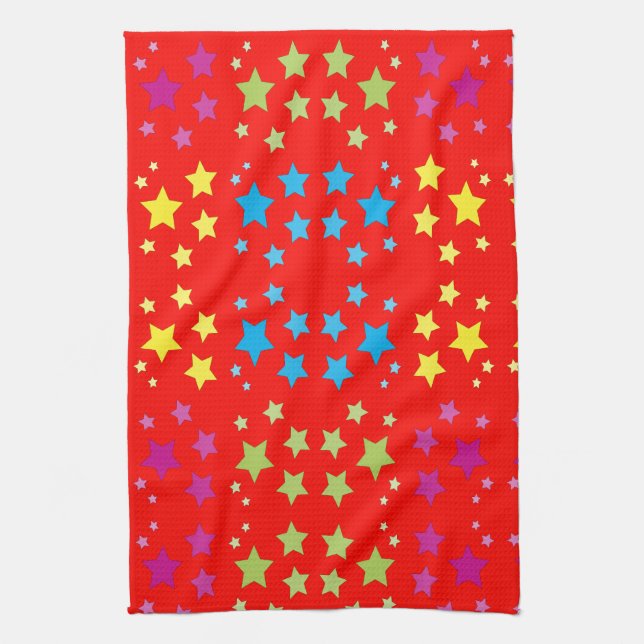 Tea-Towel With Stars Kitchen Towel (Vertical)