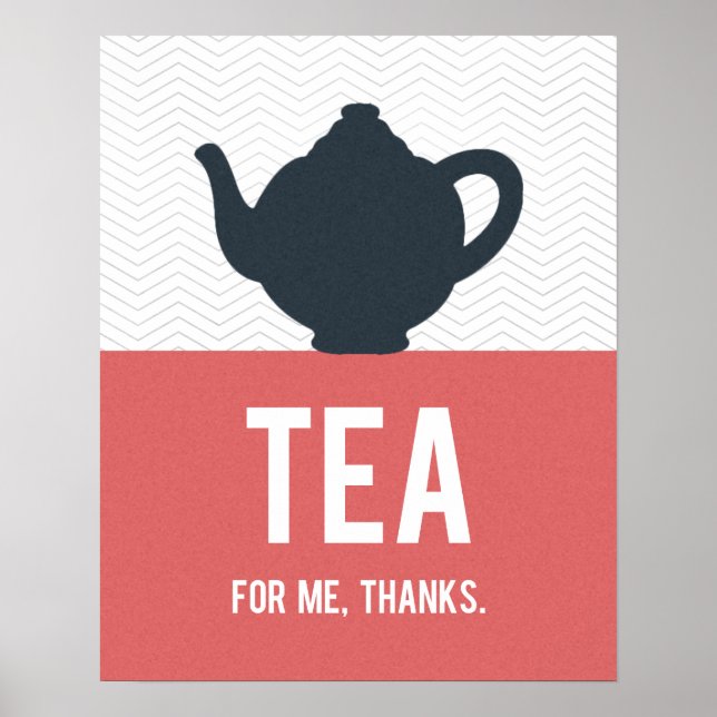 Tea Typography Poster, modern Kitchen, Custom Poster (Front)