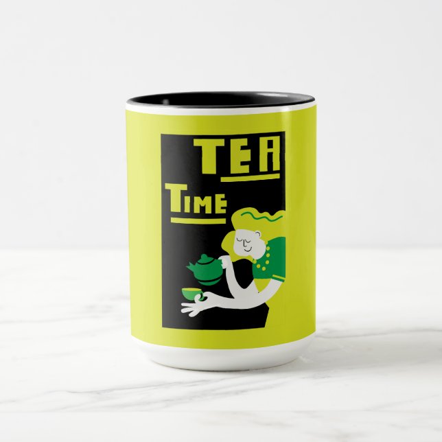 Tea Wall Art Poster Print Mug (Center)