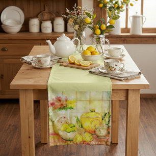 Tea with lemon medium table runner