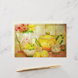 Tea with lemon paper sheet