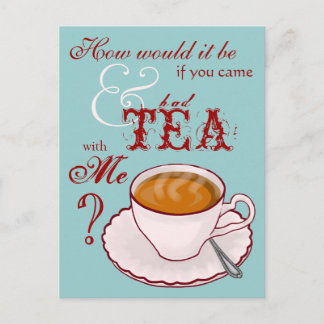Tea with Me Postcard