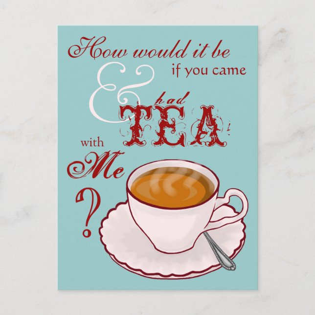 Tea with Me Postcard (Front)