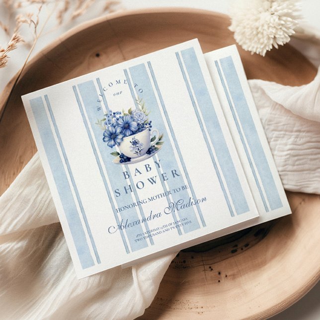 Tea With The Mom To Be Baby Shower Napkin (Creator Uploaded)