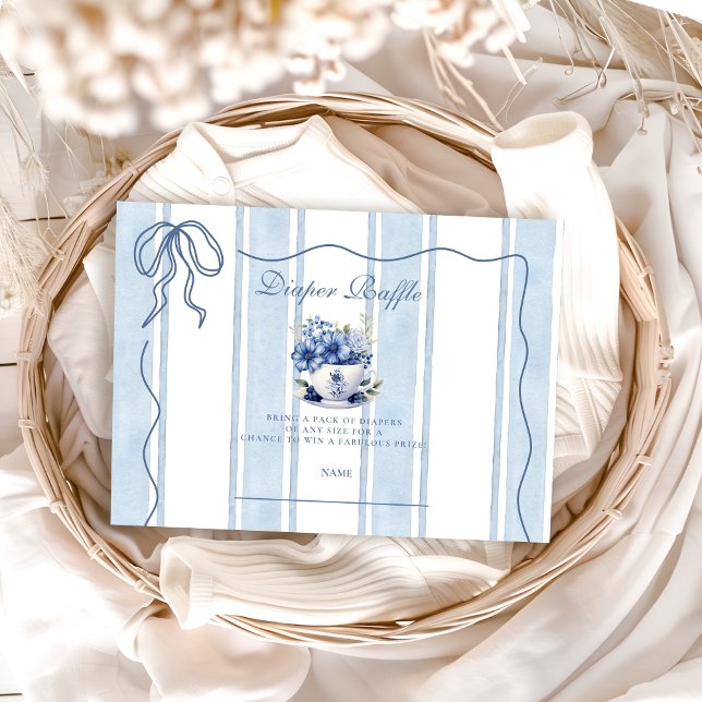 Tea With The Mom To Be Diapper Raffle Enclosure Card (Creator Uploaded)