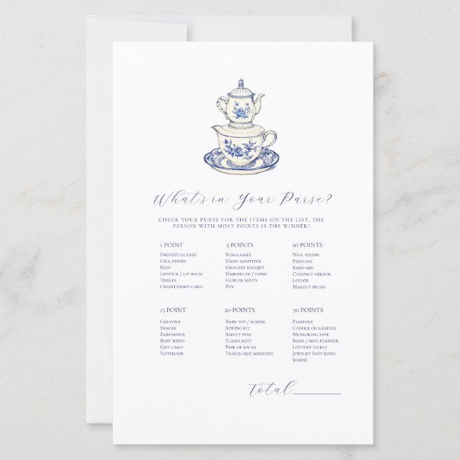 Tea with the mom to be What's in your Purse? (Front)