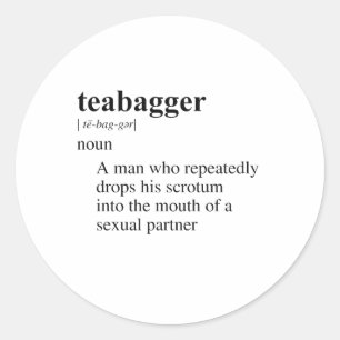 TEABAGGER 2 CLASSIC ROUND STICKER