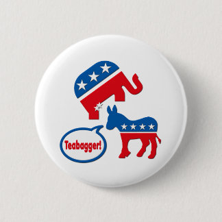 Teabagger Republican Democrat Tea Party Politics 2 Inch Round Button
