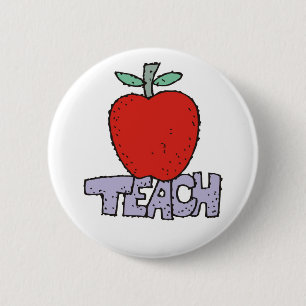 Teach. 2 Inch Round Button