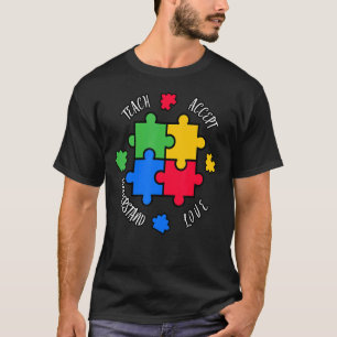 Teach Accept Love Understand April Autism Awarenes T-Shirt