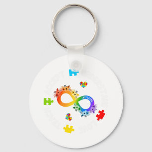 Teach Accept Understand Love Autism Awareness Infi Keychain
