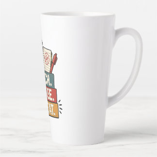 Teach Coffee Repeat Teacher Retro Back To School Latte Mug