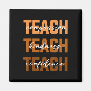 Teach Compion Kindness Black History Melanin Afro Magnet